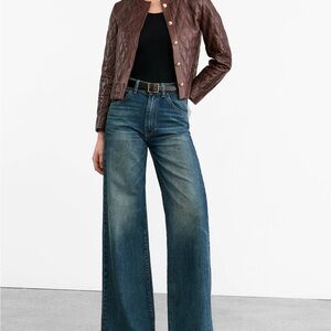 Nili Lotan Dark Blue Flare Jeans